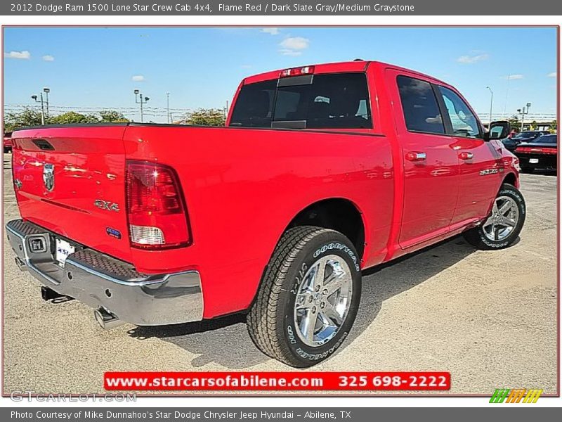 Flame Red / Dark Slate Gray/Medium Graystone 2012 Dodge Ram 1500 Lone Star Crew Cab 4x4