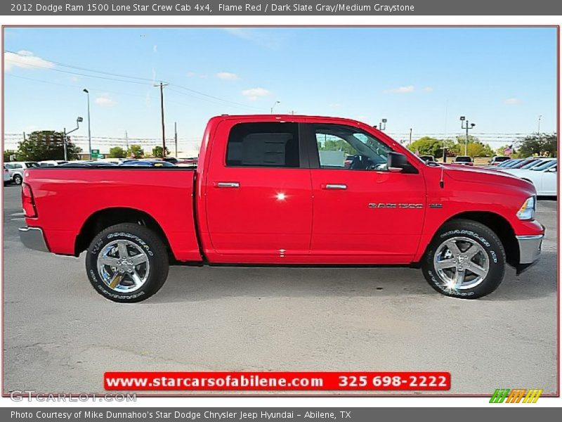 Flame Red / Dark Slate Gray/Medium Graystone 2012 Dodge Ram 1500 Lone Star Crew Cab 4x4