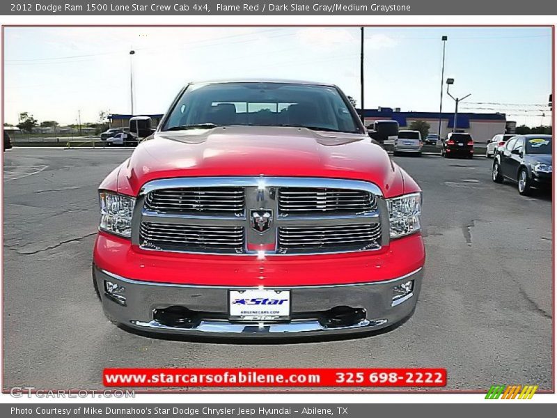 Flame Red / Dark Slate Gray/Medium Graystone 2012 Dodge Ram 1500 Lone Star Crew Cab 4x4