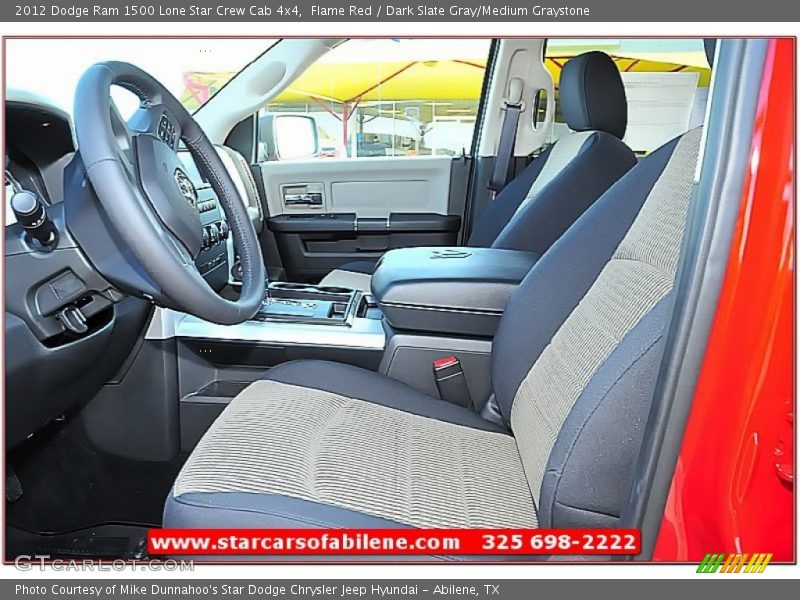 Flame Red / Dark Slate Gray/Medium Graystone 2012 Dodge Ram 1500 Lone Star Crew Cab 4x4