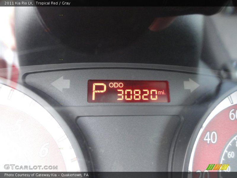 Tropical Red / Gray 2011 Kia Rio LX