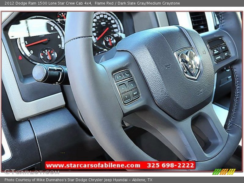 Flame Red / Dark Slate Gray/Medium Graystone 2012 Dodge Ram 1500 Lone Star Crew Cab 4x4