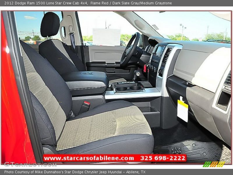 Flame Red / Dark Slate Gray/Medium Graystone 2012 Dodge Ram 1500 Lone Star Crew Cab 4x4