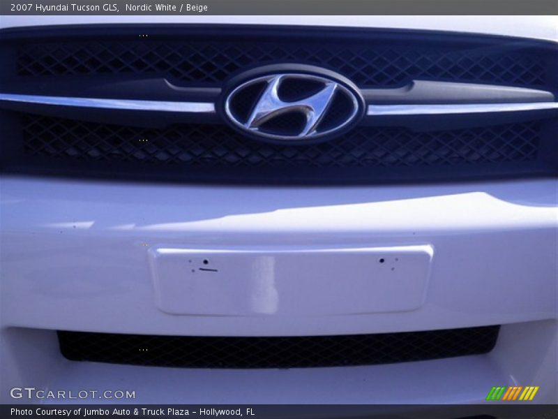 Nordic White / Beige 2007 Hyundai Tucson GLS
