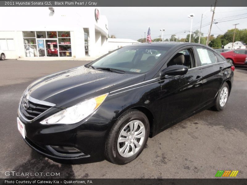 Black Plum Pearl / Gray 2011 Hyundai Sonata GLS