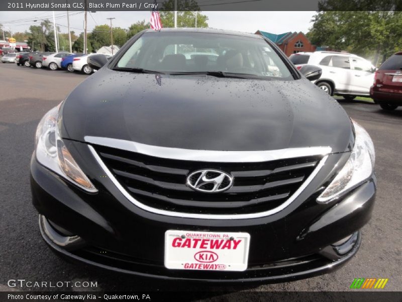 Black Plum Pearl / Gray 2011 Hyundai Sonata GLS