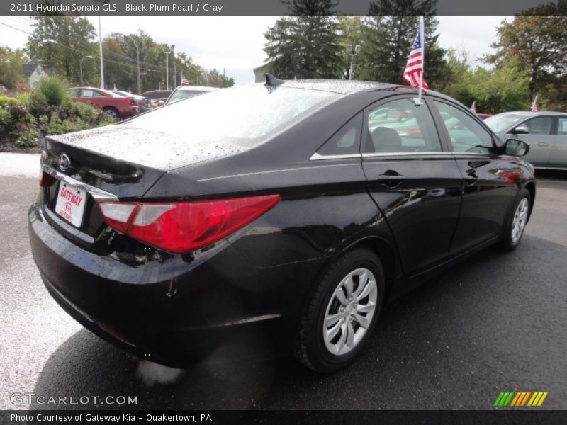Black Plum Pearl / Gray 2011 Hyundai Sonata GLS