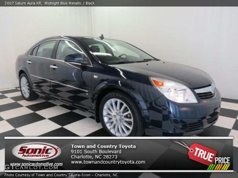 Midnight Blue Metallic / Black 2007 Saturn Aura XR