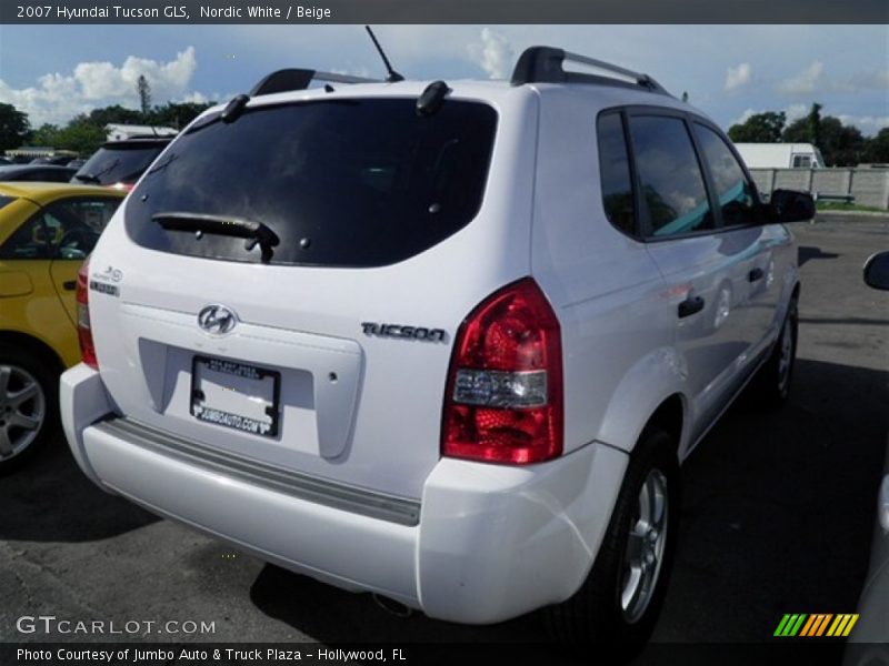 Nordic White / Beige 2007 Hyundai Tucson GLS