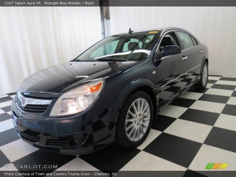 Midnight Blue Metallic / Black 2007 Saturn Aura XR
