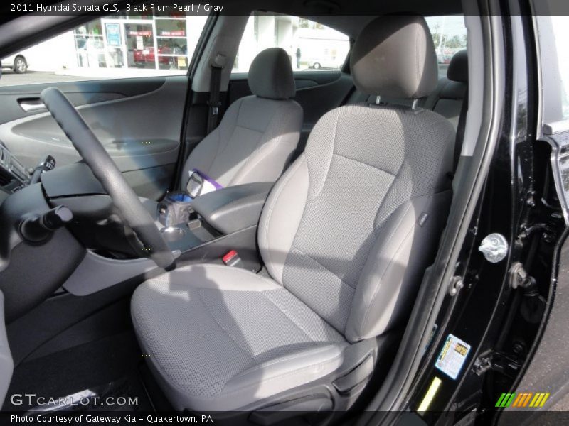 Black Plum Pearl / Gray 2011 Hyundai Sonata GLS