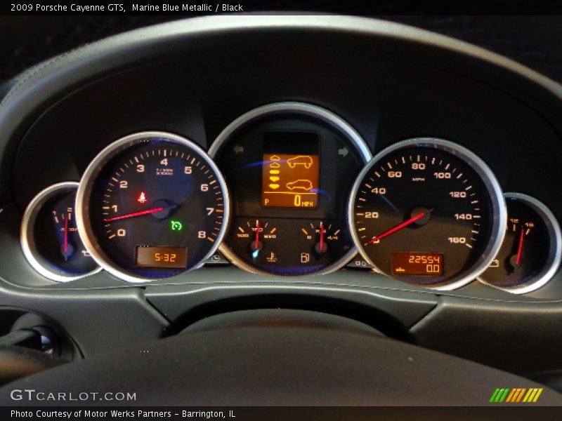 Marine Blue Metallic / Black 2009 Porsche Cayenne GTS