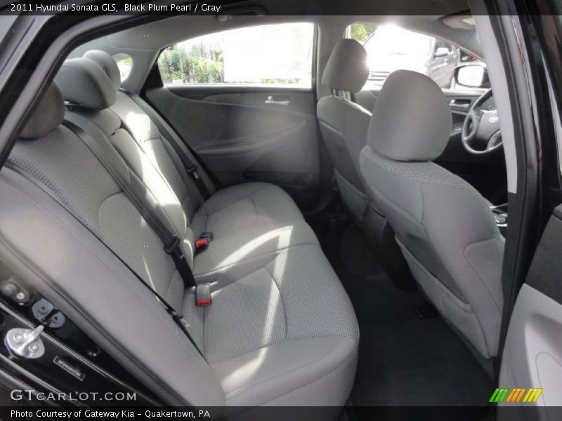 Black Plum Pearl / Gray 2011 Hyundai Sonata GLS