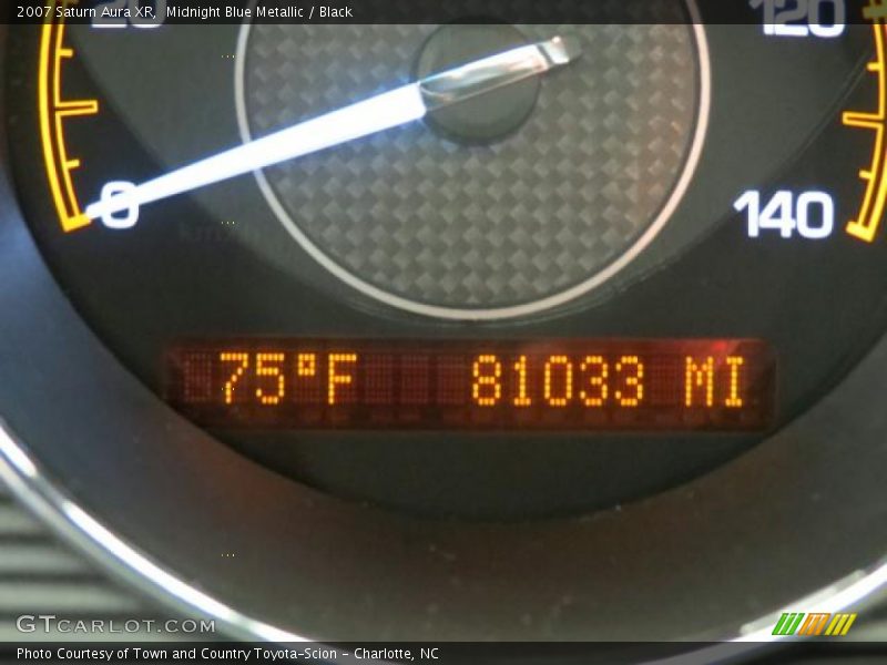 Midnight Blue Metallic / Black 2007 Saturn Aura XR