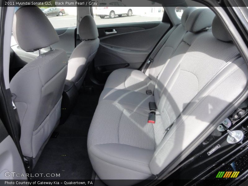 Black Plum Pearl / Gray 2011 Hyundai Sonata GLS