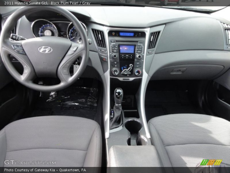 Black Plum Pearl / Gray 2011 Hyundai Sonata GLS
