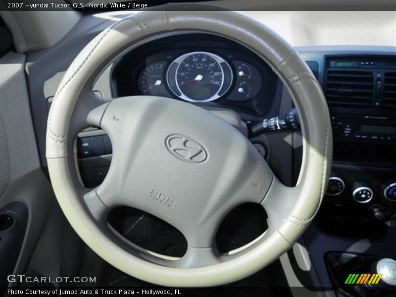Nordic White / Beige 2007 Hyundai Tucson GLS