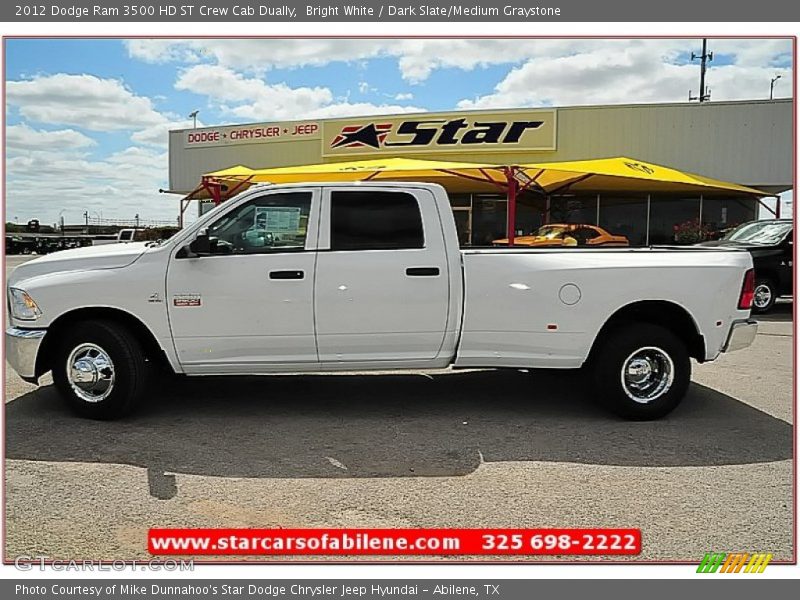 Bright White / Dark Slate/Medium Graystone 2012 Dodge Ram 3500 HD ST Crew Cab Dually