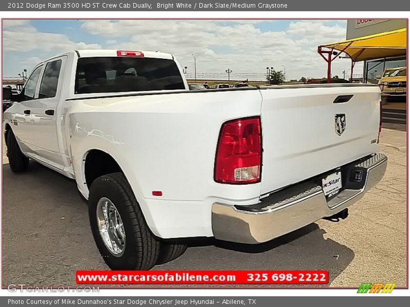 Bright White / Dark Slate/Medium Graystone 2012 Dodge Ram 3500 HD ST Crew Cab Dually