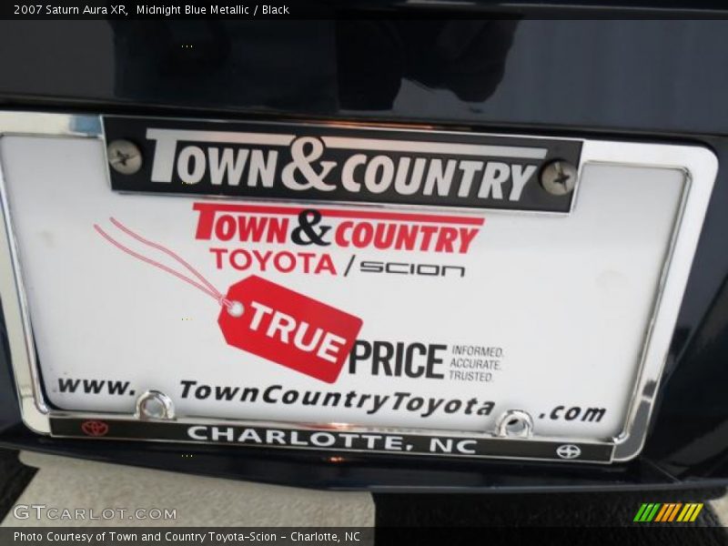 Midnight Blue Metallic / Black 2007 Saturn Aura XR
