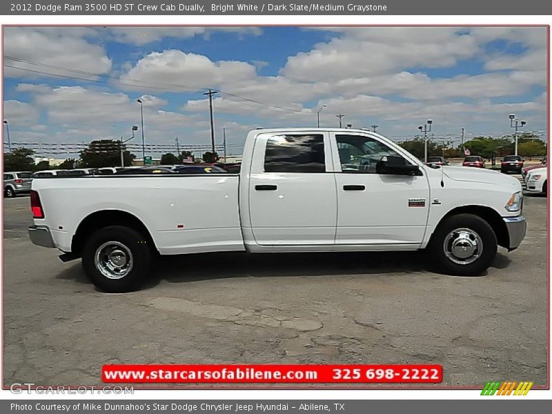 Bright White / Dark Slate/Medium Graystone 2012 Dodge Ram 3500 HD ST Crew Cab Dually