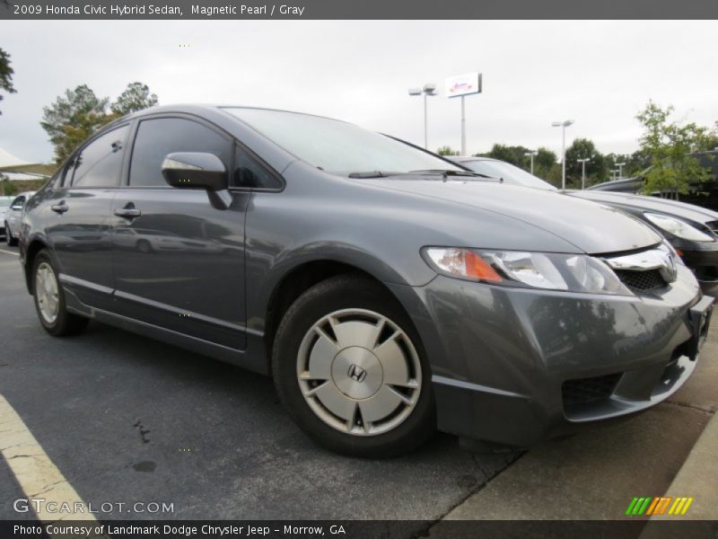 Magnetic Pearl / Gray 2009 Honda Civic Hybrid Sedan