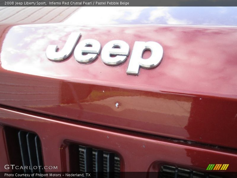 Inferno Red Crystal Pearl / Pastel Pebble Beige 2008 Jeep Liberty Sport