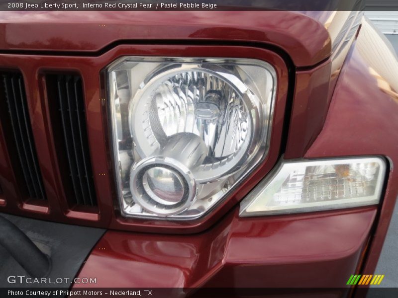 Inferno Red Crystal Pearl / Pastel Pebble Beige 2008 Jeep Liberty Sport