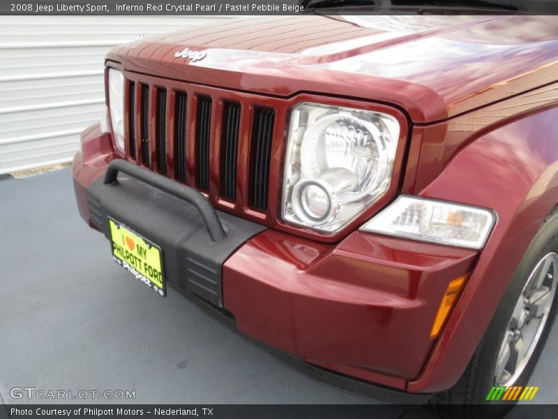 Inferno Red Crystal Pearl / Pastel Pebble Beige 2008 Jeep Liberty Sport