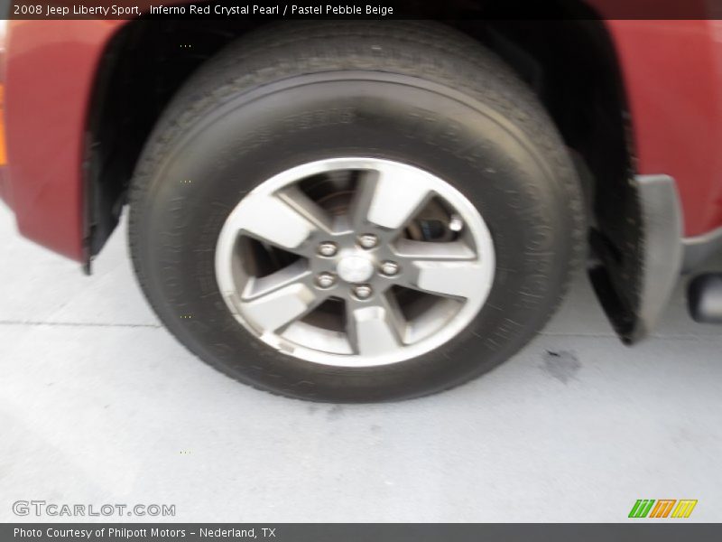 Inferno Red Crystal Pearl / Pastel Pebble Beige 2008 Jeep Liberty Sport