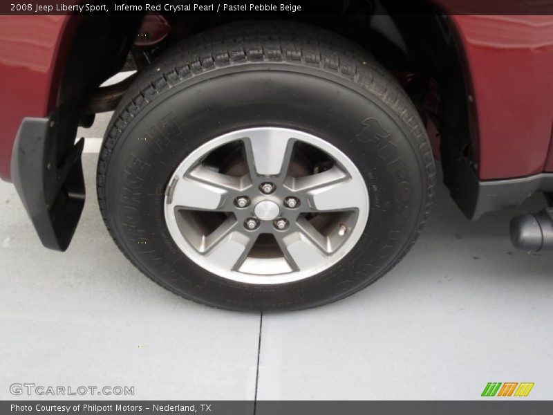 Inferno Red Crystal Pearl / Pastel Pebble Beige 2008 Jeep Liberty Sport