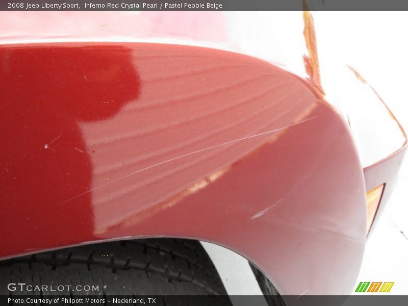 Inferno Red Crystal Pearl / Pastel Pebble Beige 2008 Jeep Liberty Sport