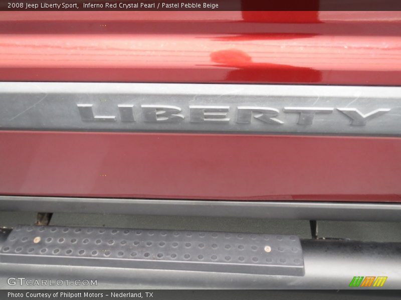 Inferno Red Crystal Pearl / Pastel Pebble Beige 2008 Jeep Liberty Sport