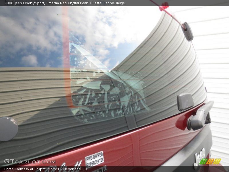 Inferno Red Crystal Pearl / Pastel Pebble Beige 2008 Jeep Liberty Sport