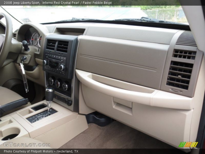 Inferno Red Crystal Pearl / Pastel Pebble Beige 2008 Jeep Liberty Sport