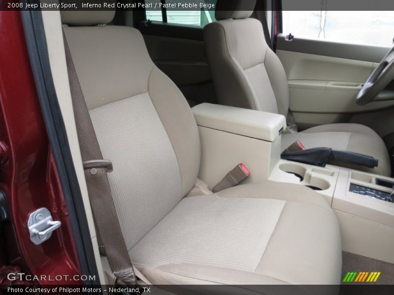 Inferno Red Crystal Pearl / Pastel Pebble Beige 2008 Jeep Liberty Sport