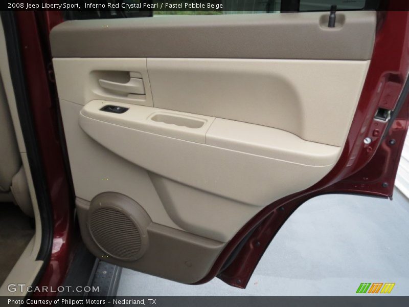 Inferno Red Crystal Pearl / Pastel Pebble Beige 2008 Jeep Liberty Sport