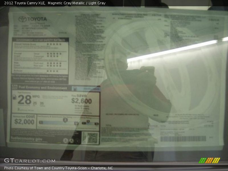 Magnetic Gray Metallic / Light Gray 2012 Toyota Camry XLE