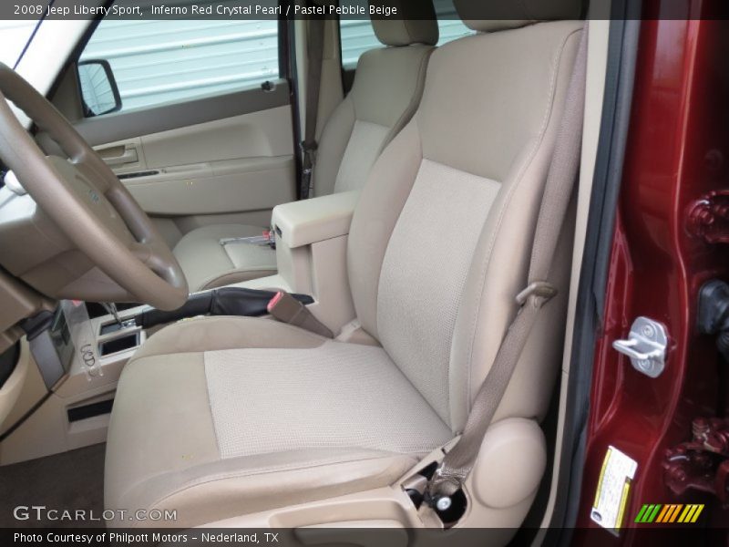 Inferno Red Crystal Pearl / Pastel Pebble Beige 2008 Jeep Liberty Sport