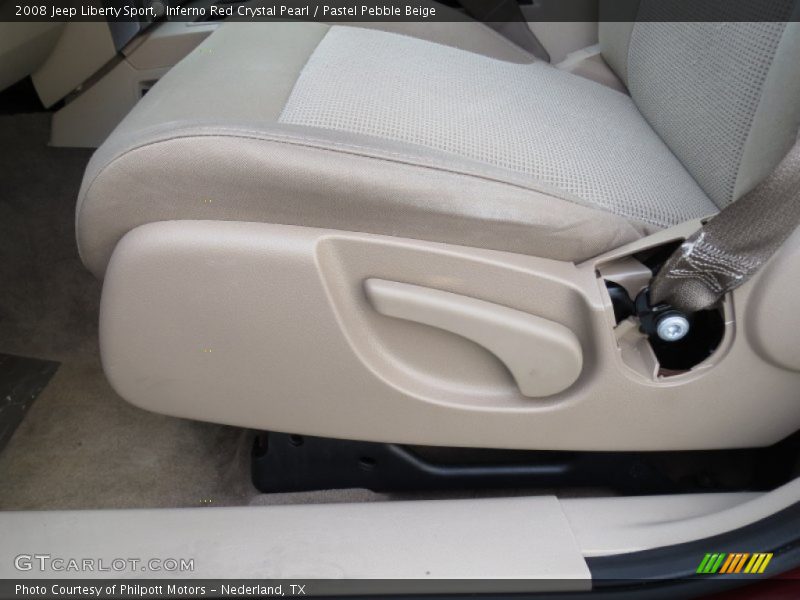 Inferno Red Crystal Pearl / Pastel Pebble Beige 2008 Jeep Liberty Sport