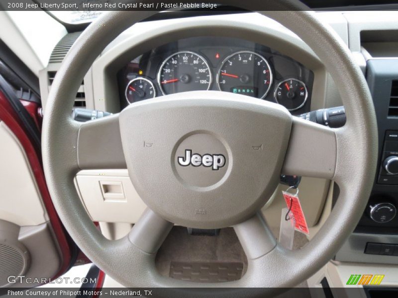 Inferno Red Crystal Pearl / Pastel Pebble Beige 2008 Jeep Liberty Sport