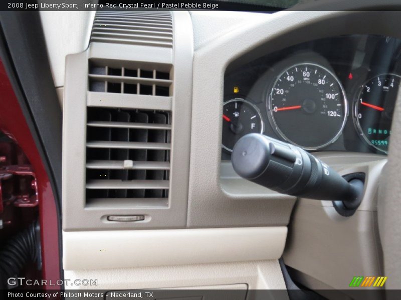 Inferno Red Crystal Pearl / Pastel Pebble Beige 2008 Jeep Liberty Sport