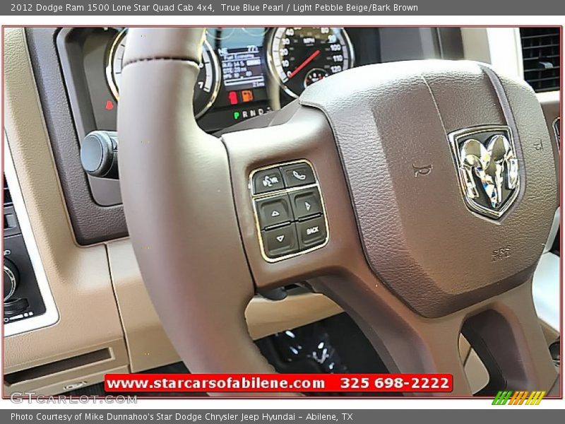 True Blue Pearl / Light Pebble Beige/Bark Brown 2012 Dodge Ram 1500 Lone Star Quad Cab 4x4