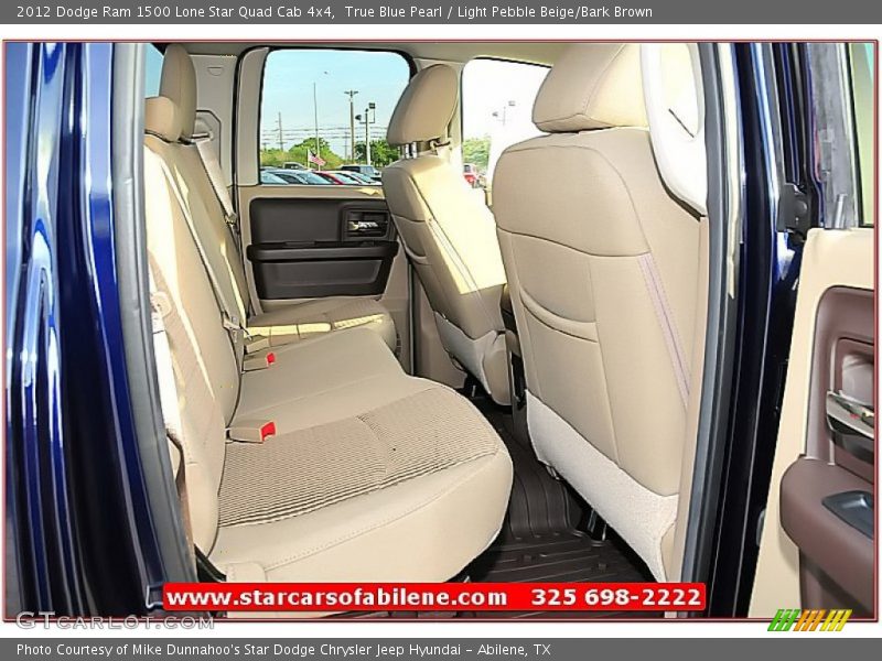 True Blue Pearl / Light Pebble Beige/Bark Brown 2012 Dodge Ram 1500 Lone Star Quad Cab 4x4