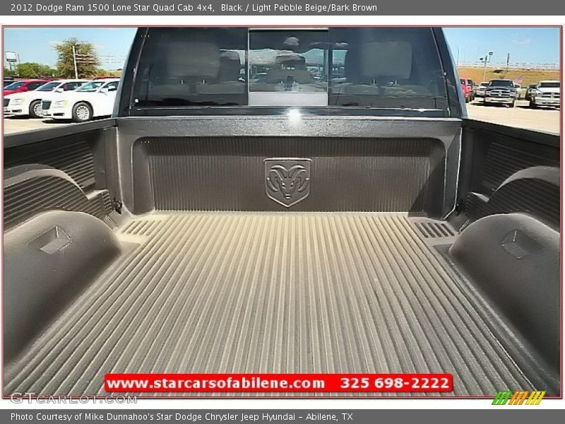 Black / Light Pebble Beige/Bark Brown 2012 Dodge Ram 1500 Lone Star Quad Cab 4x4