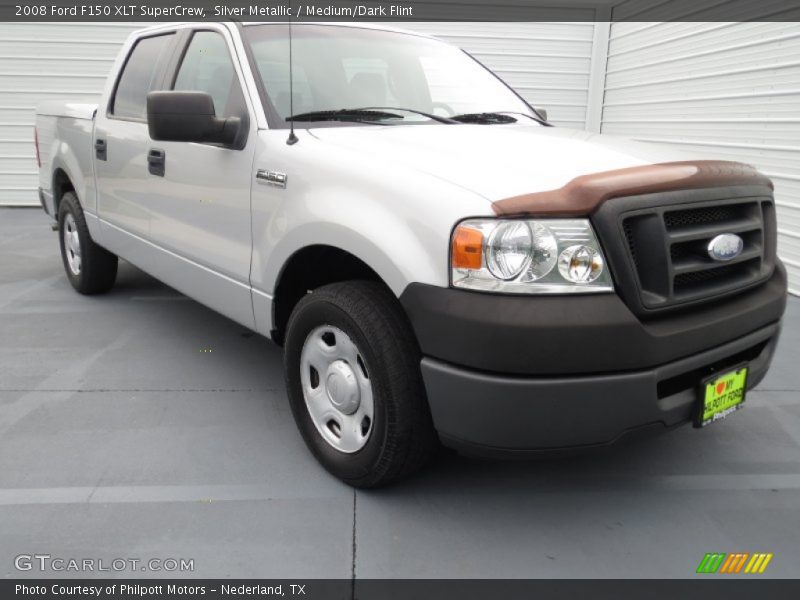 Silver Metallic / Medium/Dark Flint 2008 Ford F150 XLT SuperCrew