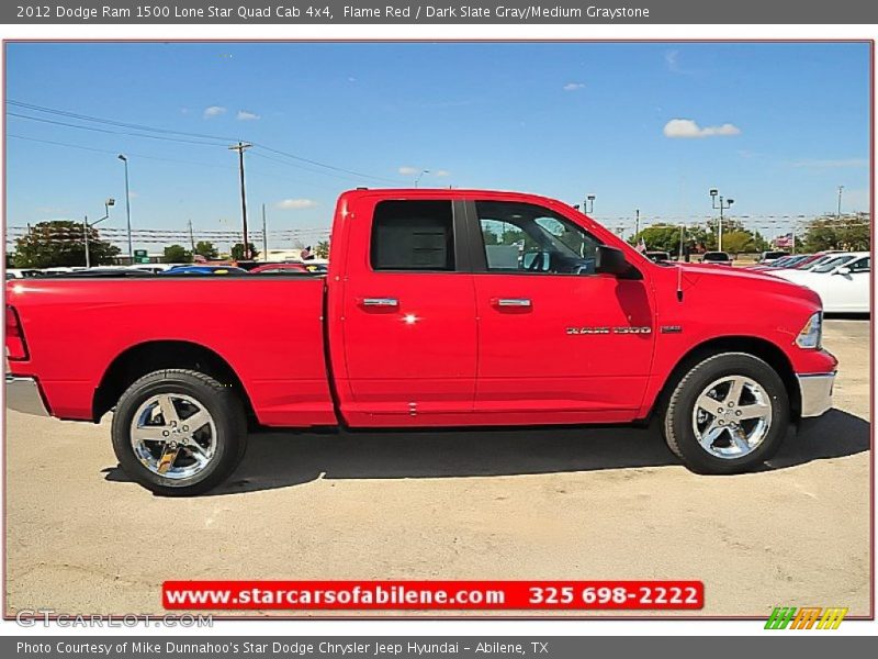 Flame Red / Dark Slate Gray/Medium Graystone 2012 Dodge Ram 1500 Lone Star Quad Cab 4x4