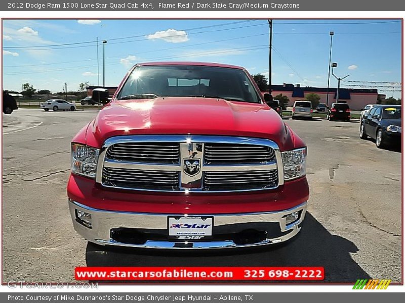 Flame Red / Dark Slate Gray/Medium Graystone 2012 Dodge Ram 1500 Lone Star Quad Cab 4x4