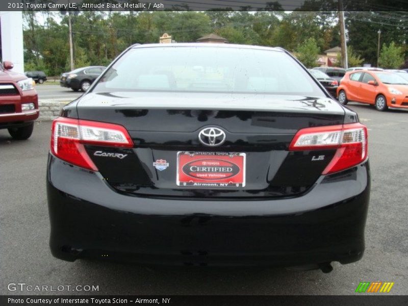 Attitude Black Metallic / Ash 2012 Toyota Camry LE