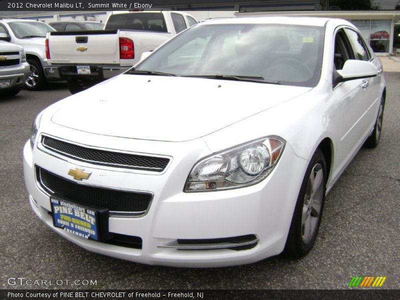 Summit White / Ebony 2012 Chevrolet Malibu LT